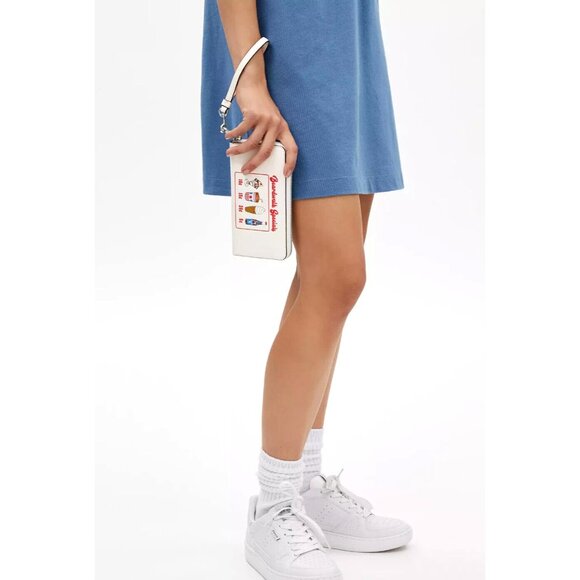 New Coach CU382 Long Zip Around Wallet with Boardwalk Graphic Chalk Multi - Picture 5 of 5